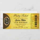 Golden Party Ticket Invitation 招待状 (正面)