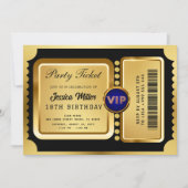 Golden Party Ticket Invitation 招待状 (正面)