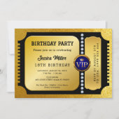 Golden Party Ticket Invitation 招待状 (正面)