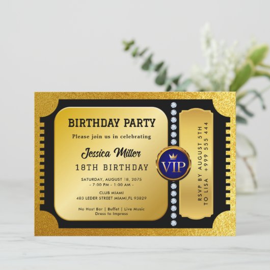 Golden Party Ticket Invitation 招待状 (スタンド正面)