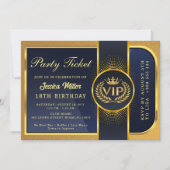 Golden Party Ticket Invitation 招待状 (正面)