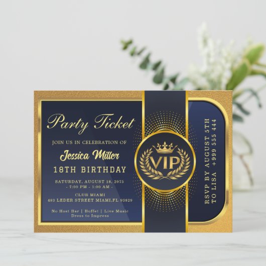 Golden Party Ticket Invitation 招待状 (スタンド正面)