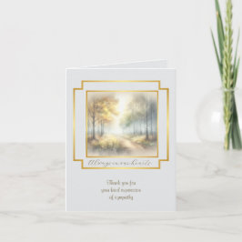 Golden Path Sympathy Thank You Folded Note Card ノートカード
