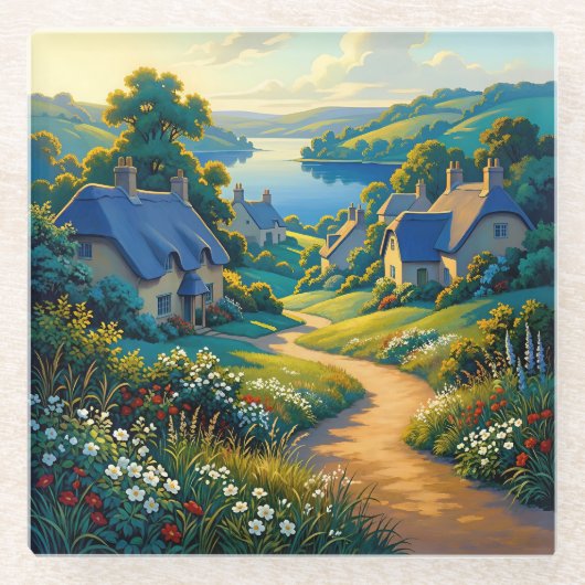 Golden Path to Blue Water ガラスコースター (正面)