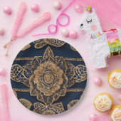 Golden patterns AI art  ペーパープレート (パーティー)