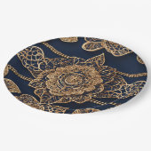 Golden patterns AI art  ペーパープレート (アングル)