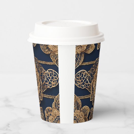 Golden patterns AI art  紙コップ (左)