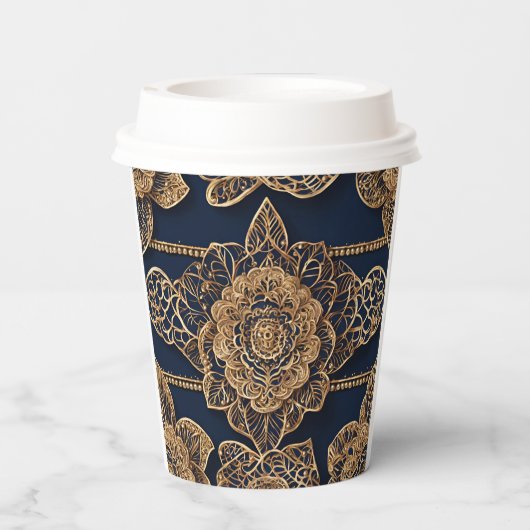 Golden patterns AI art  紙コップ (裏面)