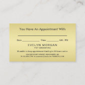 Golden Paw Prints on Black with Custom Name 予約カード (裏面)