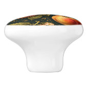 Golden Peach Botanical Drawer Knob セラミックノブ (側面)