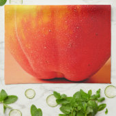 Golden Peach Perfection Design キッチンタオル (折り畳み)