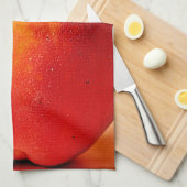 Golden Peach Perfection Design キッチンタオル (四つ折り)