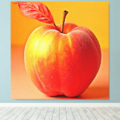 Golden Peach Perfection Design キャンバスプリント (インサイチュ (ウッドフロア))