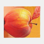 Golden Peach Perfection Design フリースブランケット (正面(横))