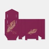 Golden peacock feather for a desi party フェイバーボックス (折り畳みなし)