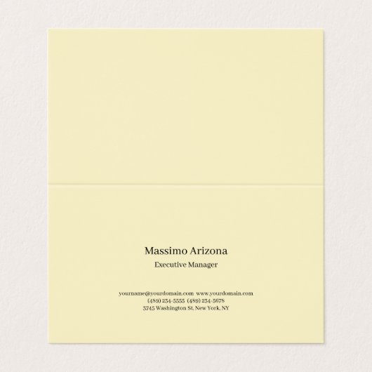 Golden Pearl Plain Professional Modern Minimailst 名刺 (外部フラット)