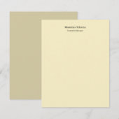 Golden Pearl Plain Professional Modern Minimalist ノートカード (正面/裏面)