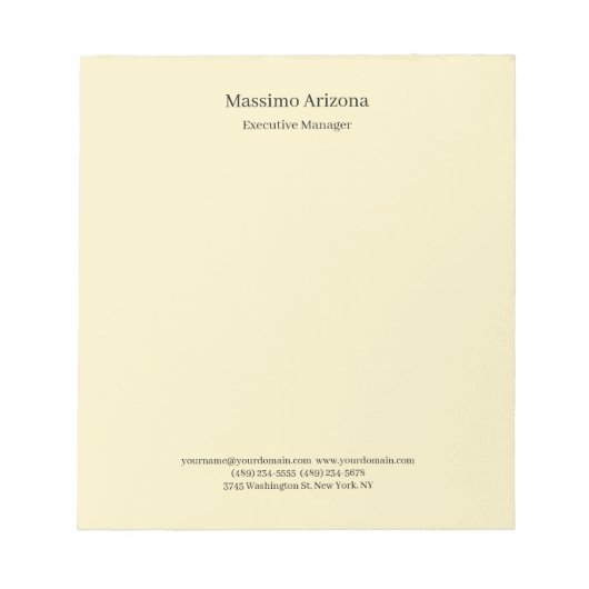 Golden Pearl Plain Professional Modern Minimalist ノートパッド (正面)