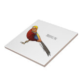 Golden pheasant bird cartoon illustration タイル (側面)