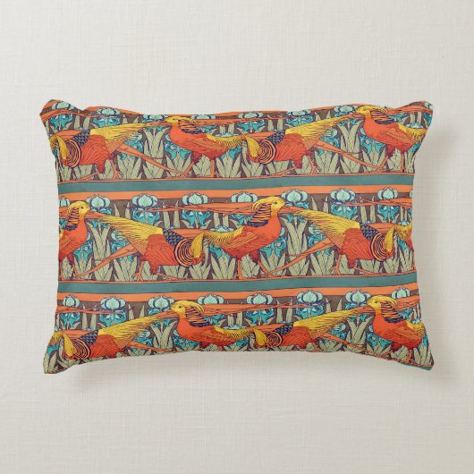 Golden Pheasant Retro アクセントクッション (正面)