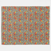 Golden Pheasant Retro フリースブランケット (正面(横))