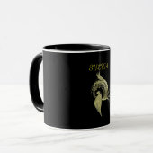 Golden Phoenix Rising Black Mug マグカップ (正面左)