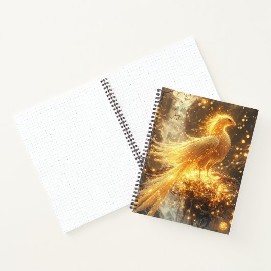 Golden Phoenix Rising Notebook ノートブック (内部)