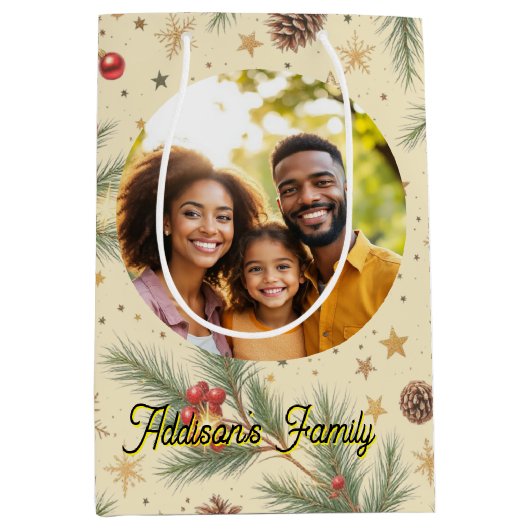 Golden Pine Frame ミディアムペーパーバッグ (正面)