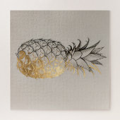 Golden Pineapple Line Art ジグソーパズル (横)