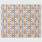 Golden Pineapples Pattern Tropical  ラッピングペーパー (フラット)