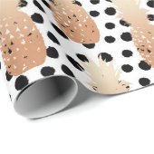 Golden Pineapples Pattern Tropical  ラッピングペーパー (ロールコーナー)