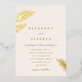 Golden Pines Foil Invitation 箔招待状 (正面)