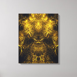 Golden Plasma Energy Fractal Art キャンバスプリント