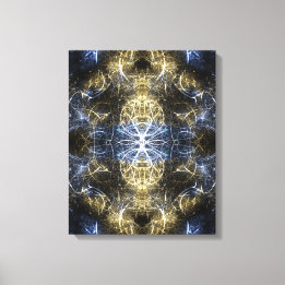 Golden Plasma Sacred Geometry Fractal Art キャンバスプリント