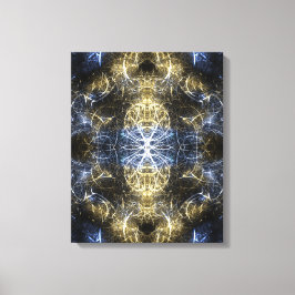 Golden Plasma Sacred Geometry Fractal Art キャンバスプリント