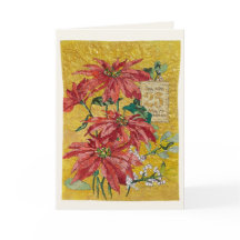 Golden Poinsettia | Fine Art Christmas Message