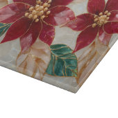 Golden Poinsettias – Elegant Christmas カッティングボード (角)
