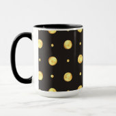 Golden Polka Dot Two-Tone Mug, 15 oz マグカップ (左)