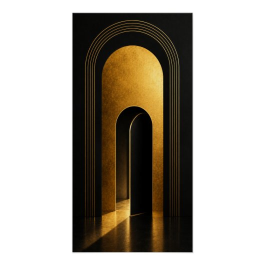 Golden Portal Wall Art Poster ポスター (正面)