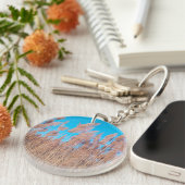 Golden Prairie Grasses Nature Photo Keychain  キーホルダー (正面右)