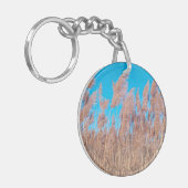 Golden Prairie Grasses Nature Photo Keychain  キーホルダー (正面左)