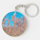 Golden Prairie Grasses Nature Photo Keychain  キーホルダー (裏面)