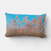 Golden Prairie Grasses Nature Photo Lumbar Pillow ランバークッション (裏面)