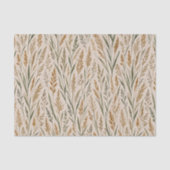 Golden Prairie Meadow Watercolor Botanical Pattern 薄葉紙 (正面)