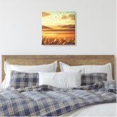 Golden Prairie Sunset Wind – Vintage Canvas Art キャンバスプリント (インサイチュ (寝室))
