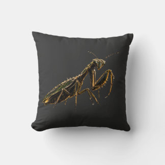 Golden Praying Mantis Black & Gold クッション