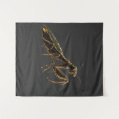 Golden Praying Mantis Black & Gold タペストリー (正面(横))