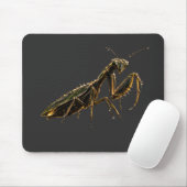 Golden Praying Mantis Black & Gold マウスパッド (マウス)