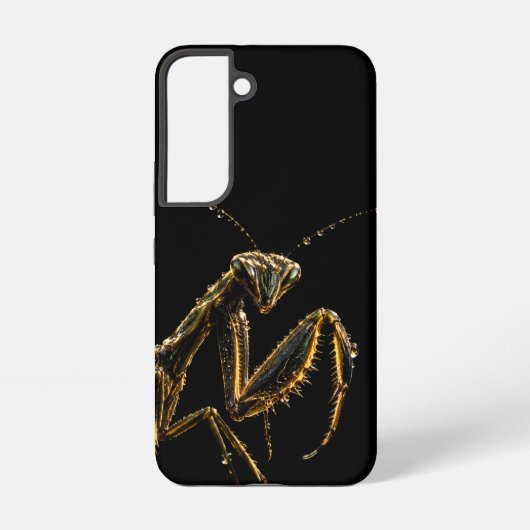 Golden Praying Mantis Black Gold Phone Case Samsung Galaxyケース (裏面)
