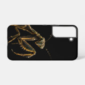Golden Praying Mantis Black Gold Phone Case Samsung Galaxyケース (裏面横)